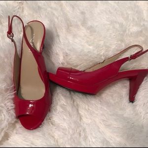 Nine West | Peep toe slingback heels 👠 like new